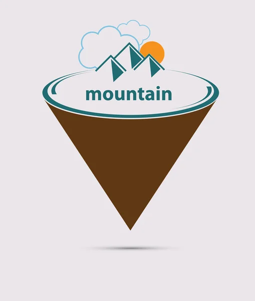 Formato vectorial estilizado de montaña — Vector de stock