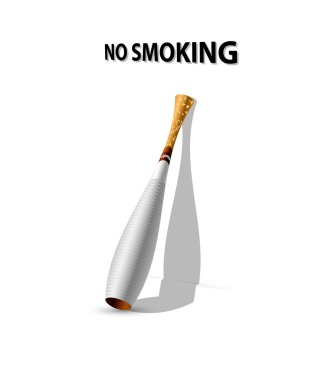 No smoking alarm vector illustration clipart