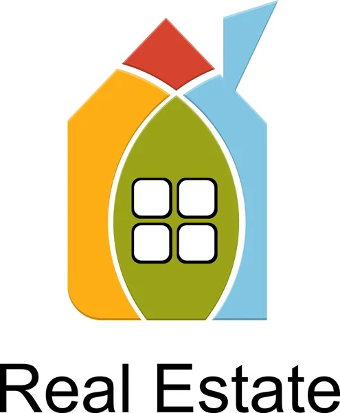 Real estate ház színes kártyák — Stock Vector