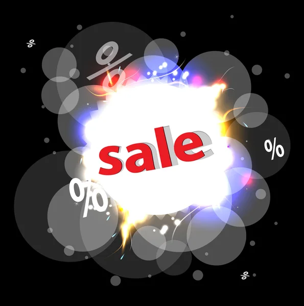 Prodej mrak s flash efekt vektoru — Stockový vektor
