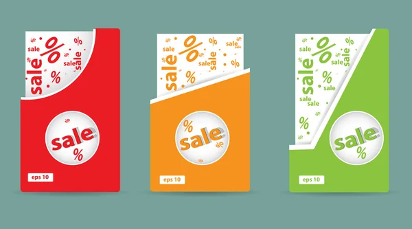 Sale cards for shopping vector — Stock Vector