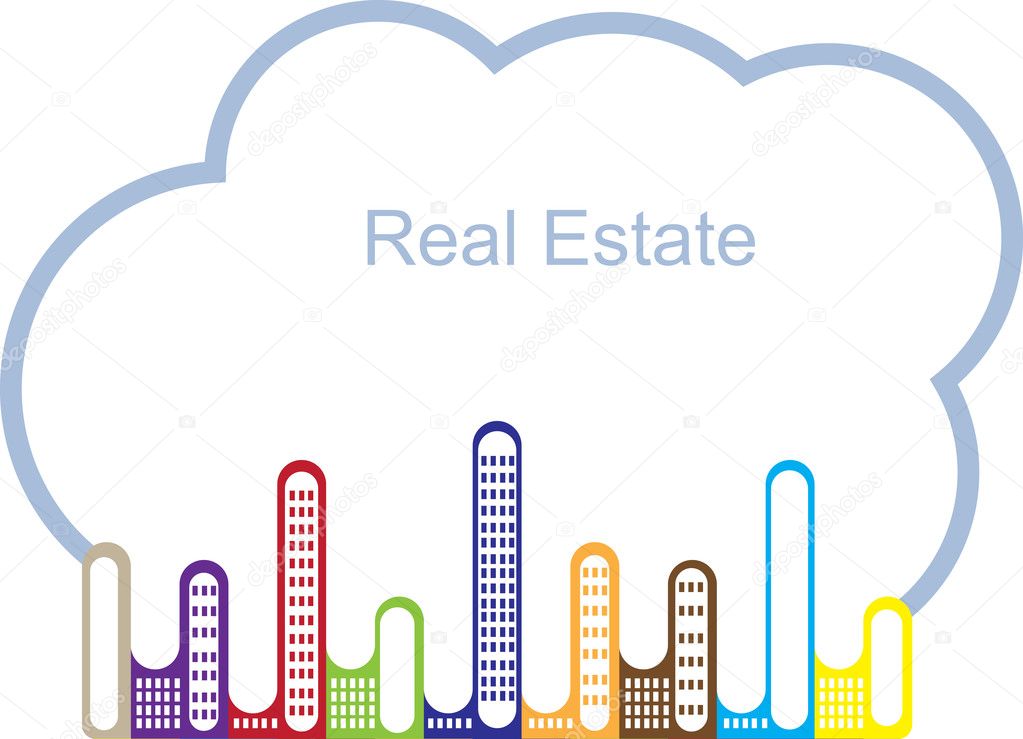 Real estate house background vector