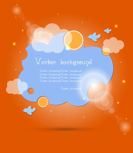 Cloud vektorové pozadí — Stockový vektor