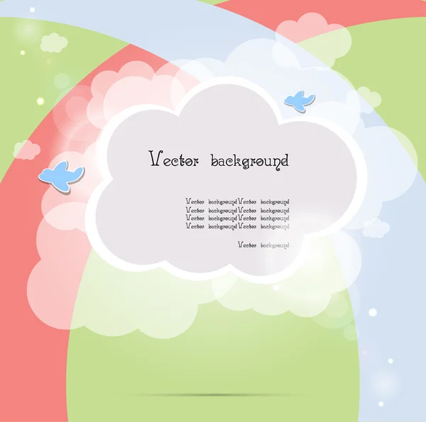 Nube infantil vector fondo — Archivo Imágenes Vectoriales