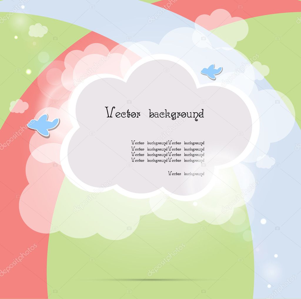 Child cloud vector background
