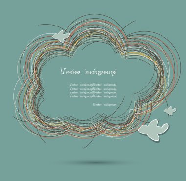 Cloud nest vector background1 clipart