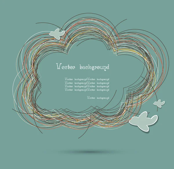 Fond vectoriel de nid nuageux1 — Image vectorielle