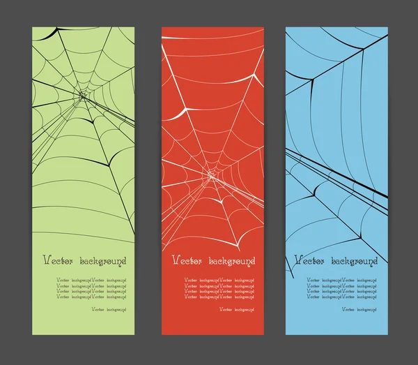 Spider banner vector background — Stock Vector
