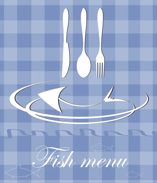 Fiskmeny restaurang — Stock vektor