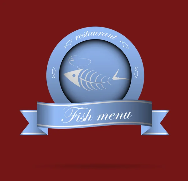 Menu de peixe para restaurante —  Vetores de Stock