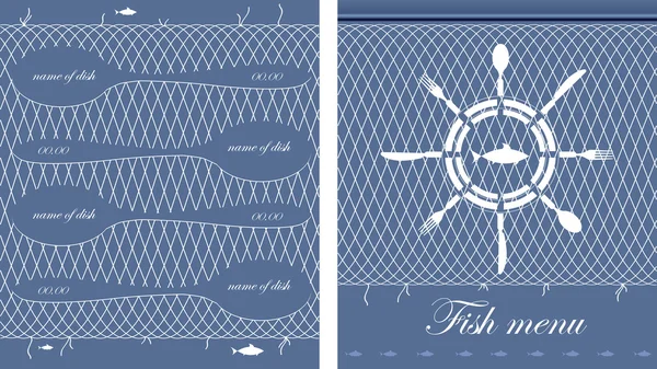 Menu de poisson pour restaurant — Image vectorielle