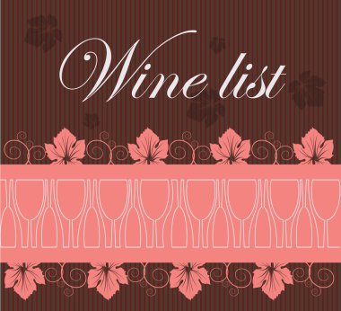 şarap listesi tasarlamak vektör