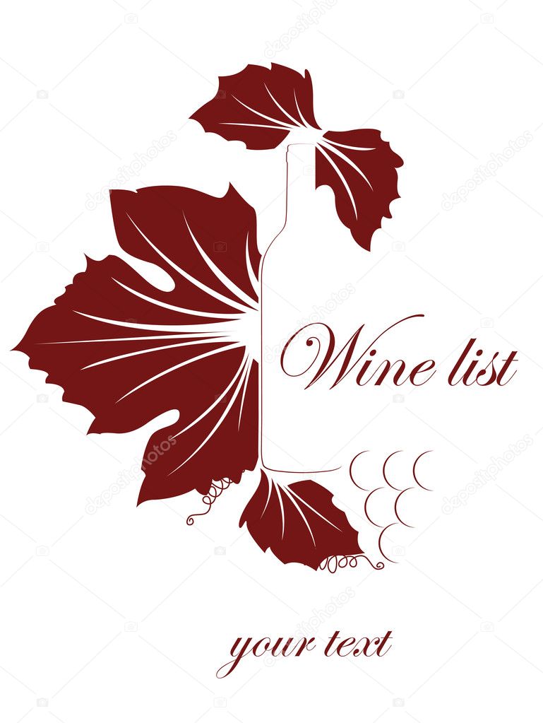 Wine list design vector