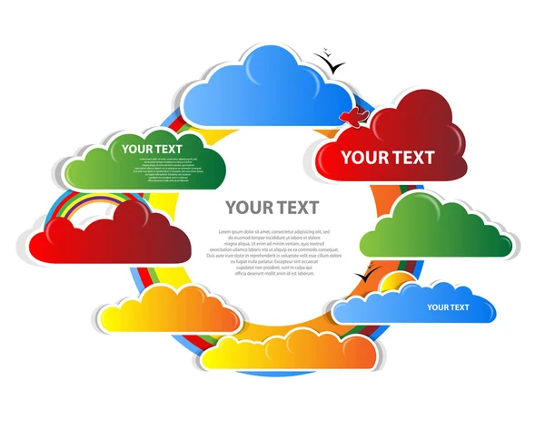 Vecteur de fond Cloud — Image vectorielle
