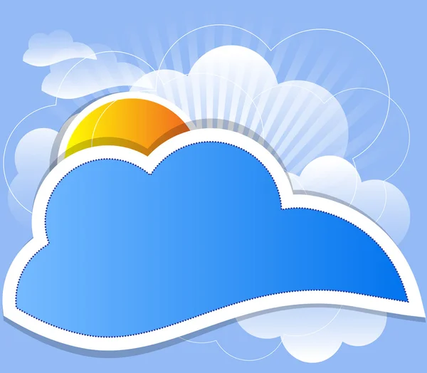 雲の背景のベクトル — ストックベクタ
