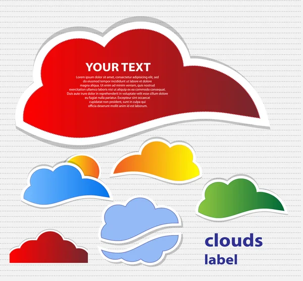 Vecteur d'étiquette Cloud — Image vectorielle