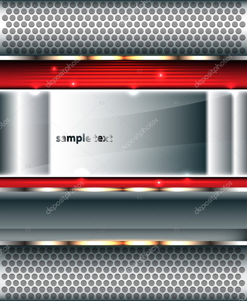 Abstract steel grey background with spot light vector