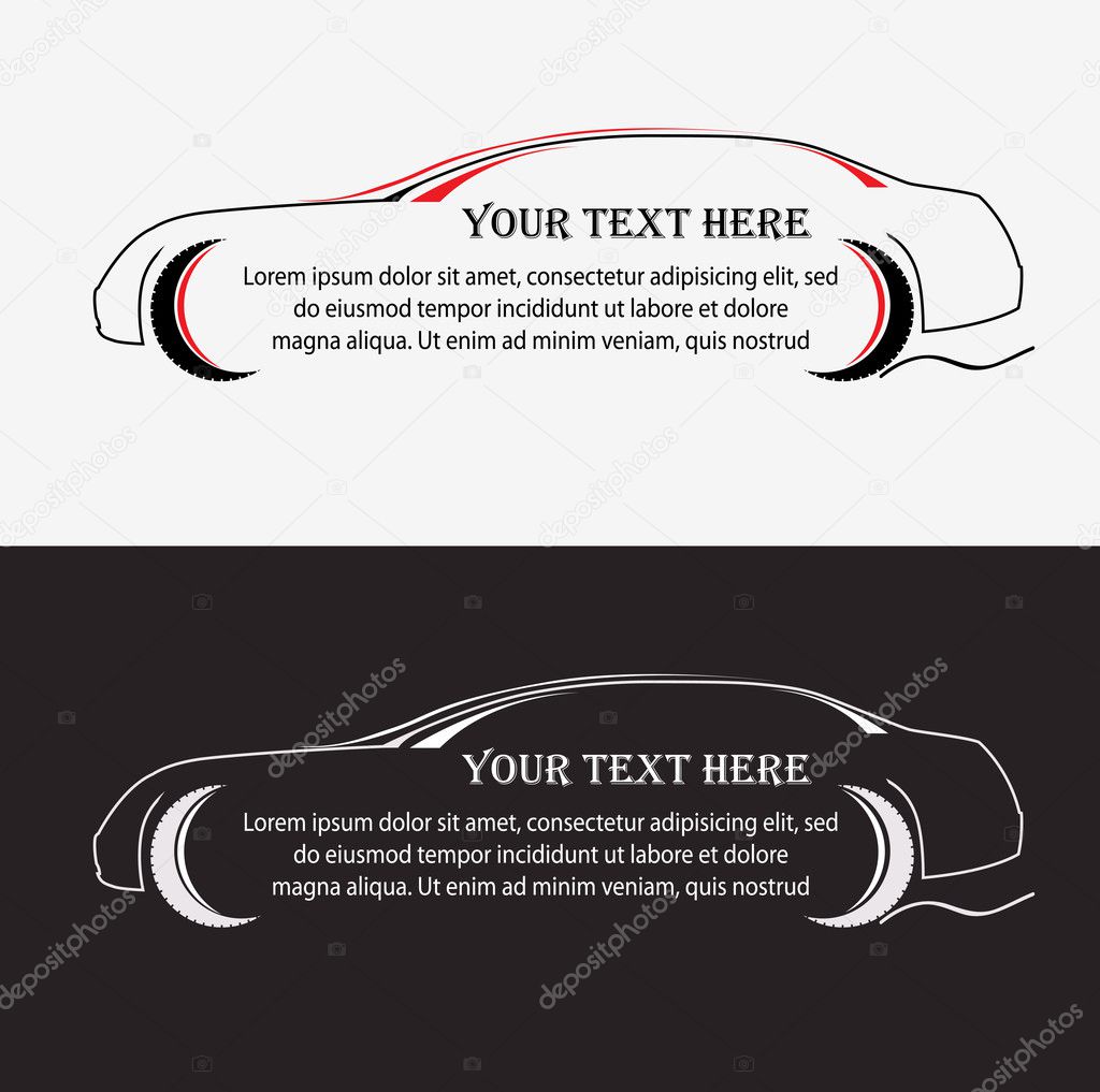 Silhouette of the car vector design