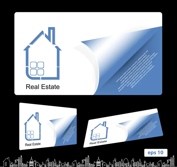 Karta obchodní Real estate — Stockový vektor