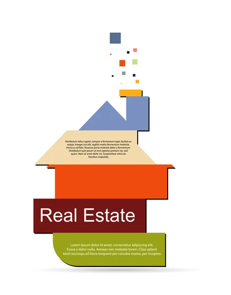 Vecteur immobilier abstrait — Image vectorielle