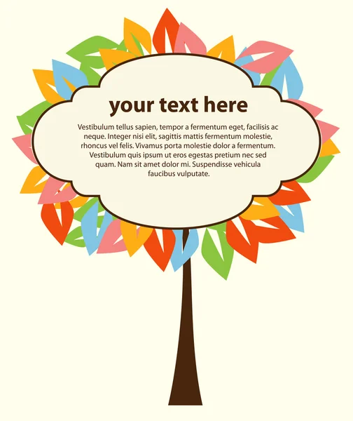 Abstract tree for text vector — Stock Vector