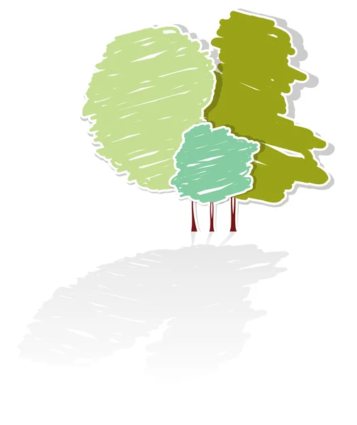 Árbol abstracto estilizado vector — Vector de stock