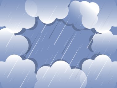 Rain cloud background vector clipart