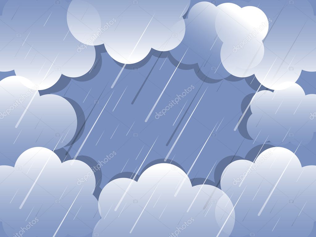 Rain cloud background vector