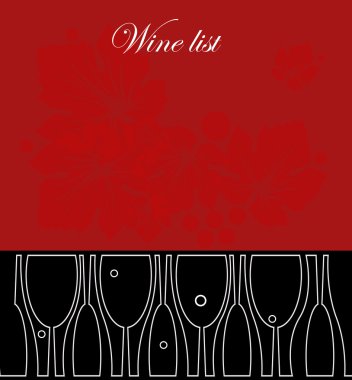 şarap listesi tasarlamak vektör