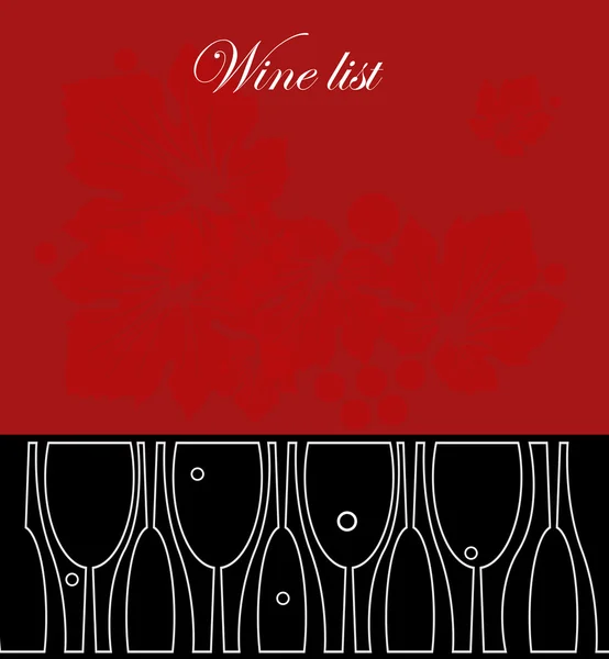 Şarap listesi tasarlamak vektör — Stok Vektör