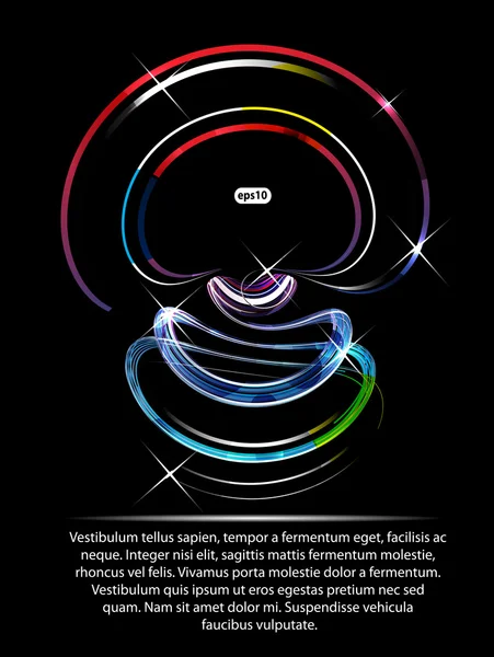 Abstract technology lines on dark vector background — Stock Vector