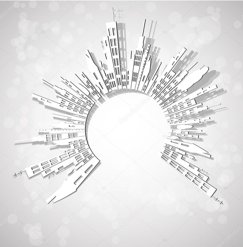 Abstract city real estate vector