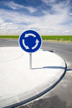 Roundabout sign clipart