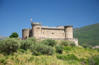 Spanish castle landscape clipart