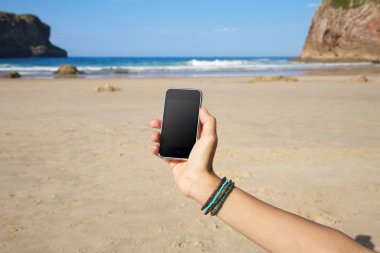 boş smartphone Beach