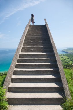 Stone staircase to heaven clipart