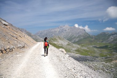 Trekking mountains in Cantabria clipart