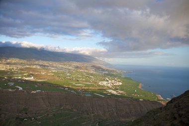 la palma, kıyı şeridi havadan görünümü