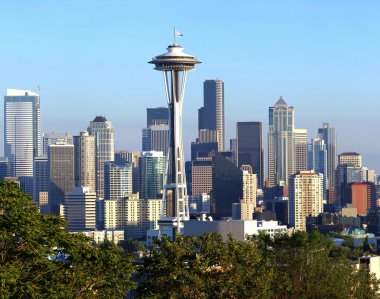 Seattle skyline at sunset. clipart