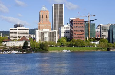 Portland Oregon skyline, in Spring. clipart