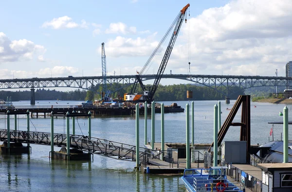 Construction of a new bridge. — Stock Photo, Image