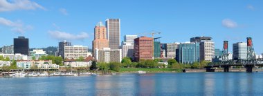 Portland Oregon skyline, panorama. clipart