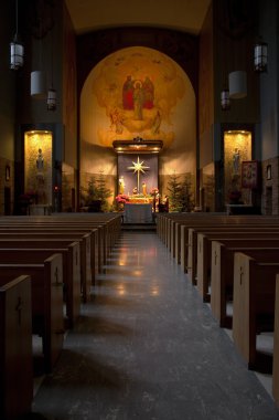 A church interior, Portland Oregon. clipart