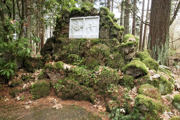 stock image Religious icons along the trail in the Grotto park, Portland Ore