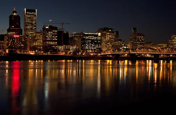 Portland Oregon por la noche . —  Fotos de Stock
