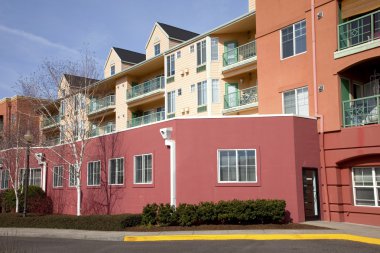 Condominiums in Portland Oregon. clipart