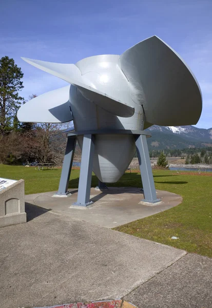 stock image Old turbine propeller, Bonneville OR.