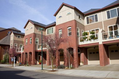 Modern condominiums, Portland OR. clipart