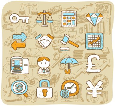 Finance,banking icon set clipart