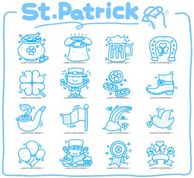 Hand drawn St. Patrick`s day icon clipart